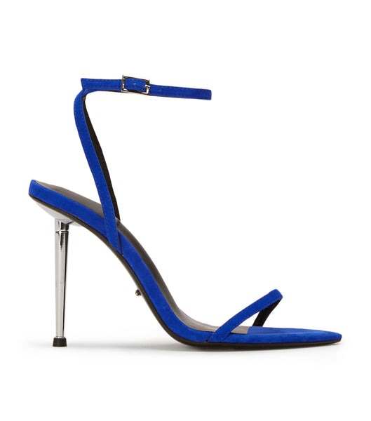 Azure Tony Bianco Myra Azure Suede 10.5cm Bling Heels | BZASO12966