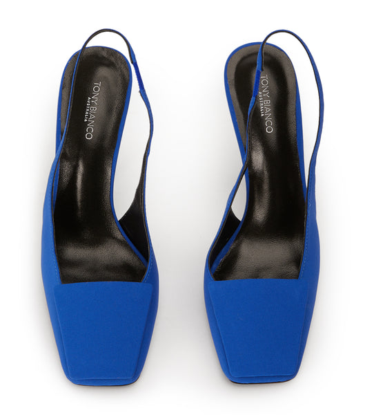 Azure Tony Bianco Rue Azure Crepe 10.5cm Stiletto Heels | QZAUV79017