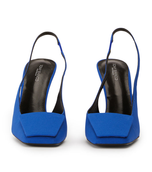 Azure Tony Bianco Rue Azure Crepe 10.5cm Stiletto Heels | QZAUV79017