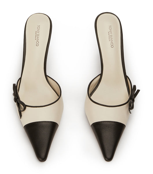 Beige / Black Tony Bianco Shirley Bone/Black 8cm Event Heels | ZACIF15488