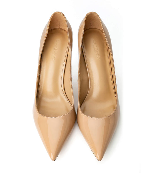 Beige Tony Bianco Anja Nude Patent 10.5cm Court Shoes | FZAHY18308