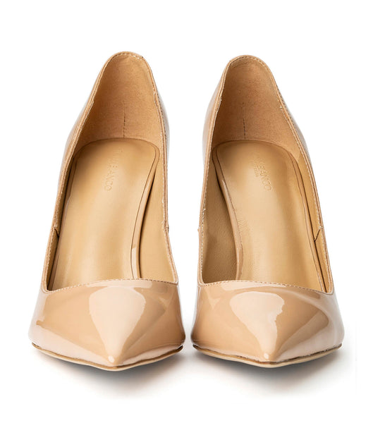 Beige Tony Bianco Anja Nude Patent 10.5cm Court Shoes | FZAHY18308