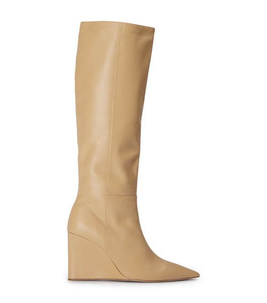 Beige Tony Bianco Drake Butter Nappa 9.5cm Mid Calf Boots | QZAWA81490