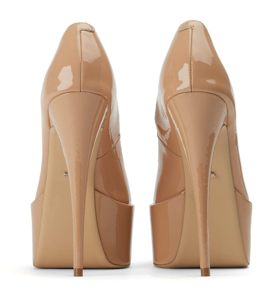 Beige Tony Bianco Jolee Nude Patent 15cm Stiletto Heels | YZAVQ79377