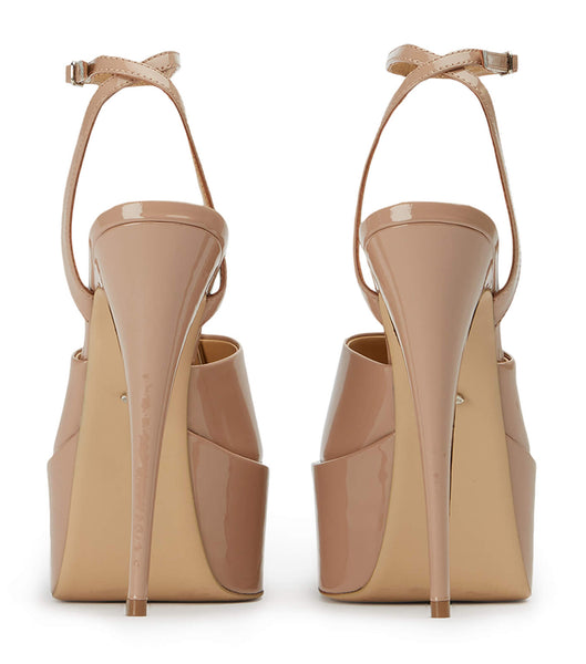 Beige Tony Bianco Journey Coco Patent 15cm Stiletto Heels | QZAWA86012