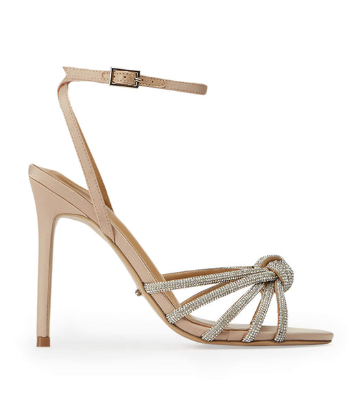 Beige Tony Bianco Kyla Nude Satin 11cm Event Heels | ZAZDE18449