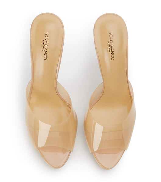 Beige Tony Bianco Liquid Nude Vinylite/Nude Patent 12cm Platform Shoes | XZAGW31067