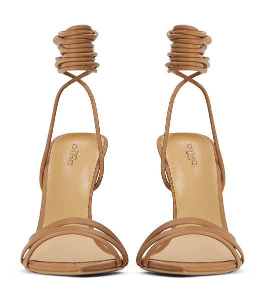 Beige Tony Bianco Mavis Caramel Venice 10.5cm Strappy Heels | ZAXMI42803