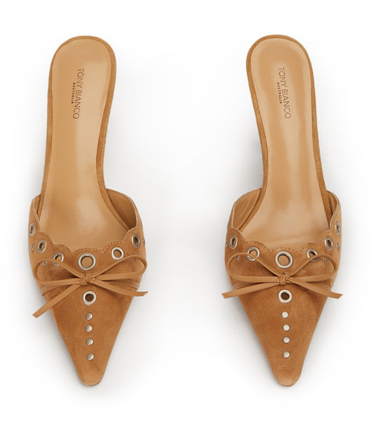 Beige Tony Bianco Shae Butterscotch Suede 8cm Court Shoes | ZAICD47016