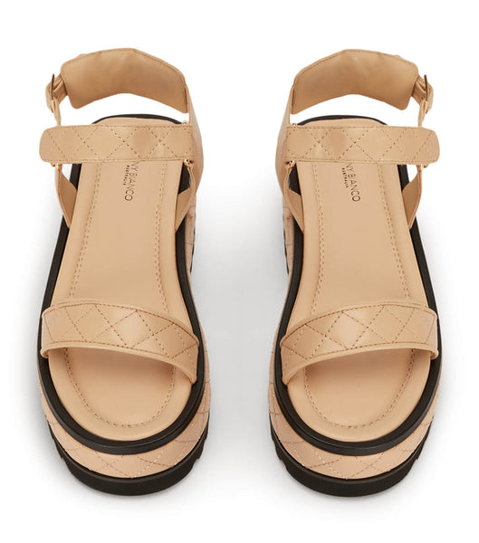 Beige Tony Bianco Zahara Beech Nappa 6cm Sandals | QZAWA43465