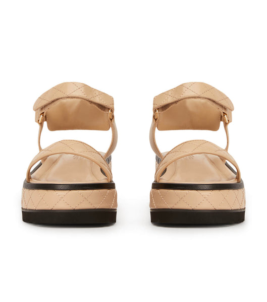 Beige Tony Bianco Zahara Beech Nappa 6cm Sandals | QZAWA43465