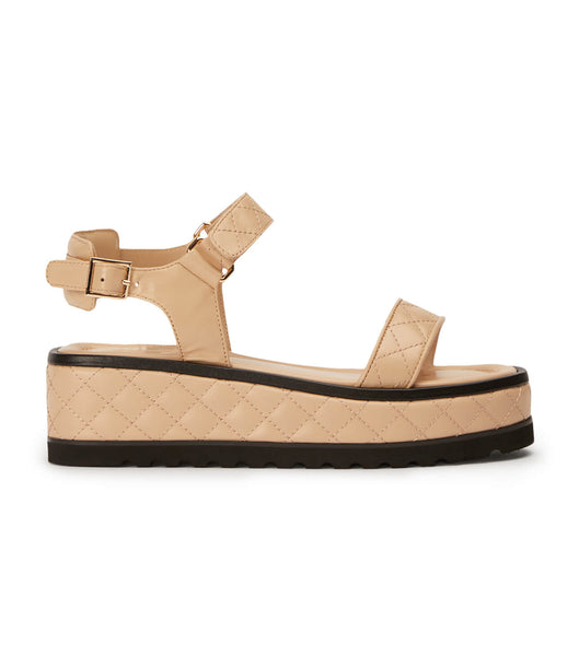 Beige Tony Bianco Zahara Beech Nappa 6cm Flat Sandals | ZAIIZ31336