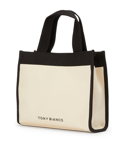 Black / Beige Tony Bianco Teagan Black/Beige Tote Bag Accessories | BZASD47651