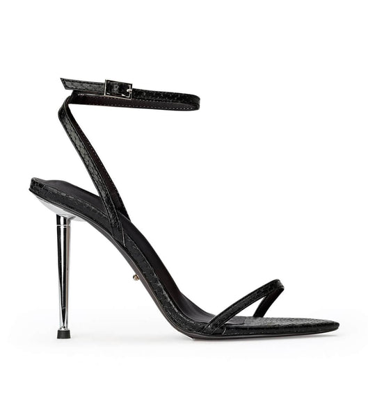 Black / Snake Tony Bianco Myra Black Snake 10.5cm Event Heels | TZAWZ99935