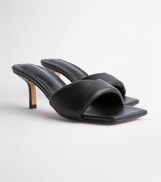 Black Tony Bianco Alexa Black Nappa 6.5cm Low Heels | EZAHC19704