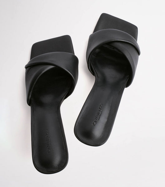 Black Tony Bianco Alexa Black Nappa 6.5cm Bridal Heels | GZAUC29821