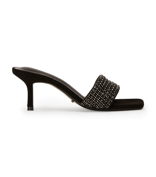 Black Tony Bianco Amos Black Crystal/Black Suede 6.5cm Low Heels | EZAHC49655