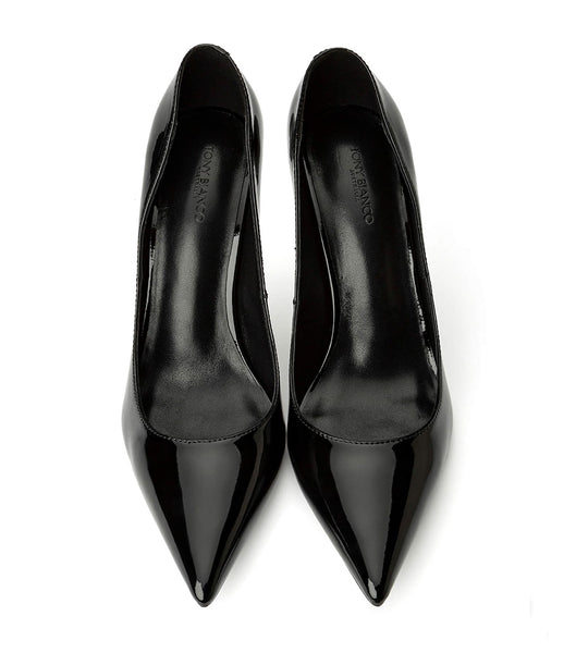 Black Tony Bianco Anja Black Patent 10.5cm Court Shoes | GZAEC15210