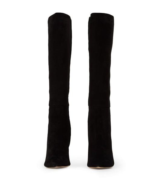 Black Tony Bianco Apollo Black Suede 10.5cm Mid Calf Boots | YZAGT85354