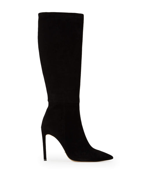 Black Tony Bianco Apollo Black Suede 10.5cm Mid Calf Boots | YZAGT85354