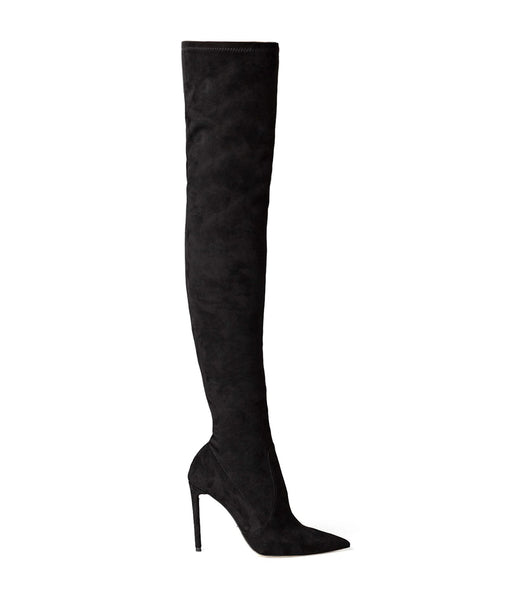 Black Tony Bianco Avah Black Stretch Suede 10.5cm Heeled Boots | ZAEAH31439