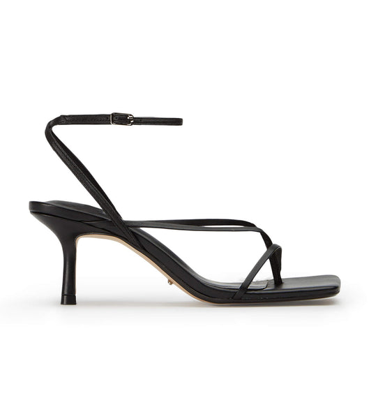 Black Tony Bianco Avi Black Nappa 6.5cm Strappy Heels | ZANEJ30098