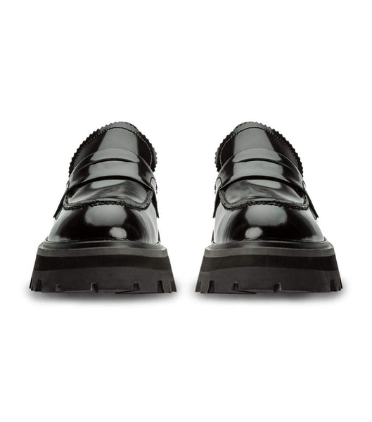 Black Tony Bianco Axell Black Hi Shine 4.5cm Loafers | TZAPQ13972