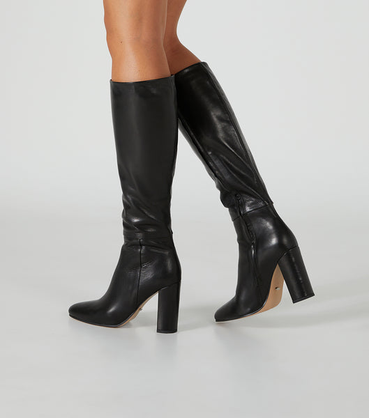 Black Tony Bianco Bellez Black Venice 9.5cm Mid Calf Boots | QZAWA48634