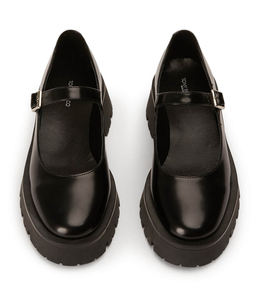 Black Tony Bianco Betsy Black Hi Shine 4.5cm Loafers | TZAPQ59104