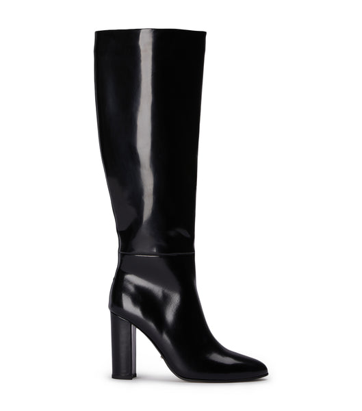 Black Tony Bianco Boss Black Hi Shine 9.5cm Knee High Boots | DZAKV81787