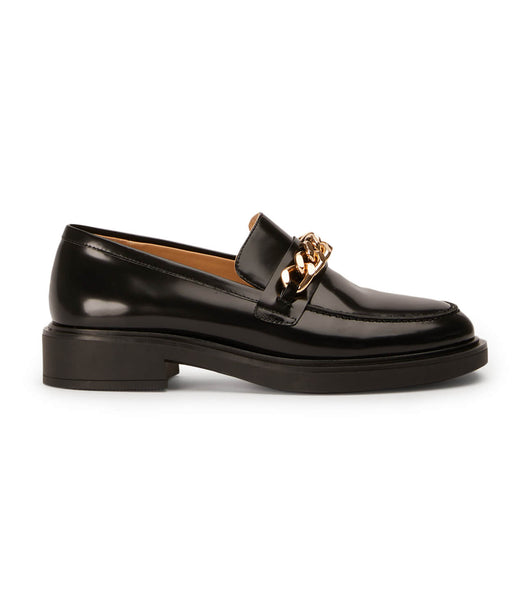 Black Tony Bianco Candice Black Hi Shine 4.5cm Loafers | ZZAMJ73196