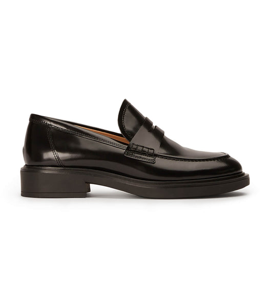 Black Tony Bianco Cherish Black Hi Shine 4.5cm Loafers | YZAVQ97950