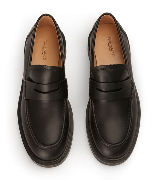 Black Tony Bianco Cherish Black Turin 4.5cm Loafers | DZAVO99686