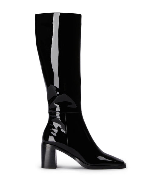 Black Tony Bianco Darby Black Patent 7.5cm Mid Calf Boots | FZAHY73985