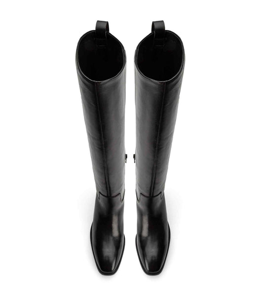 Black Tony Bianco Eleanor Black Como 4cm Mid Calf Boots | ZANEJ21850