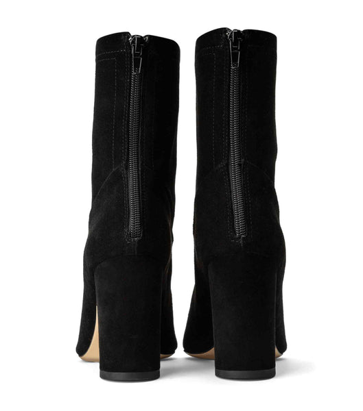 Black Tony Bianco Ellie Black Suede 8.5cm Heeled Boots | ZACVG55706