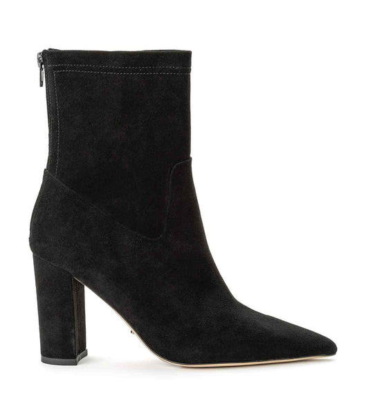 Black Tony Bianco Ellie Black Suede 8.5cm Heeled Boots | ZACVG55706