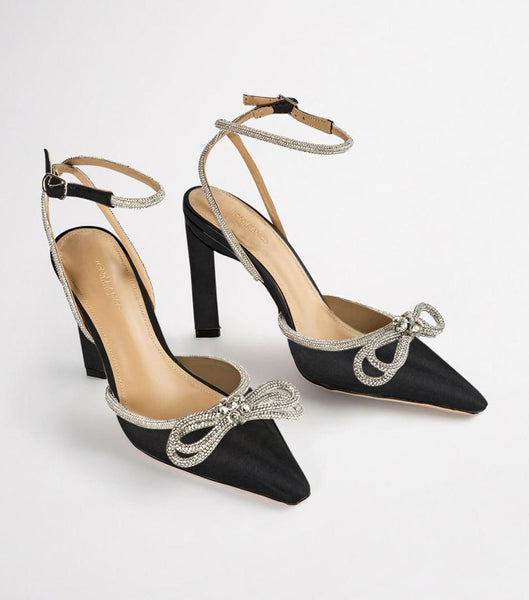 Black Tony Bianco Elsie Black Satin 10.5cm Court Shoes | ZAQAV59542