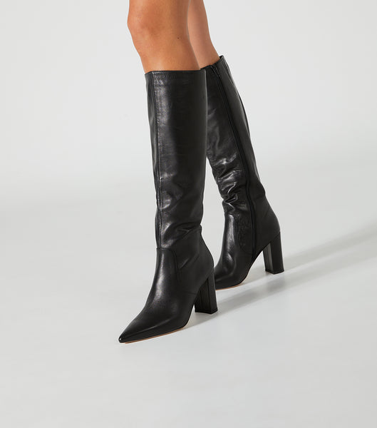 Black Tony Bianco Epic Black Venice 8.5cm Knee High Boots | YZAVQ89326