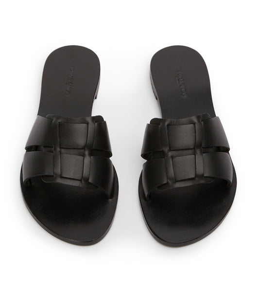 Black Tony Bianco Force Black 1cm Sandals | ZAJBT18481