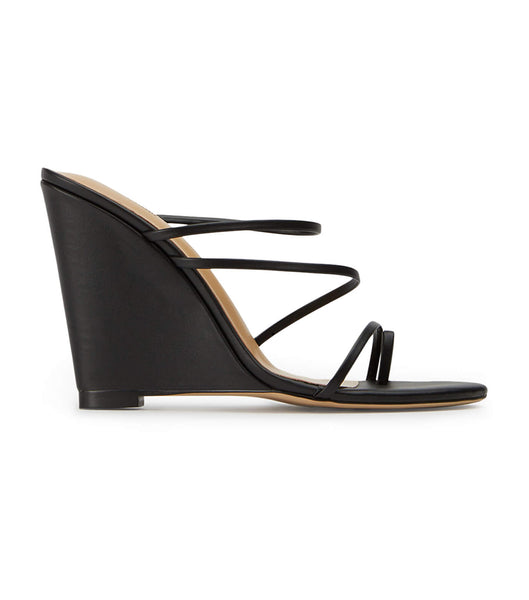 Black Tony Bianco Gaia Black Capretto 11cm Wedges | ZAJKU90589