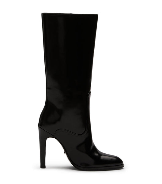 Black Tony Bianco Hadley Black Hi Shine 10.5cm Heeled Boots | GZAUC67940