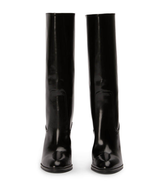 Black Tony Bianco Hadley Black Hi Shine 10.5cm Stiletto Boots | QZAUV24904