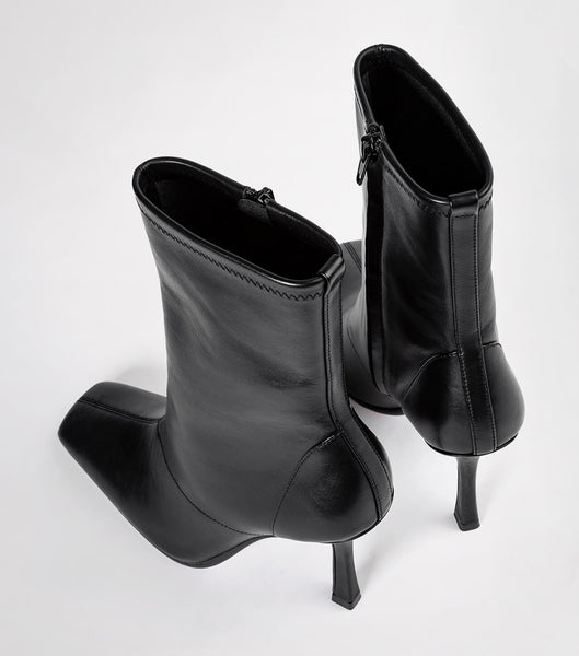 Black Tony Bianco Halsey Black Como 10.5cm Heeled Boots | ZAXBR55779