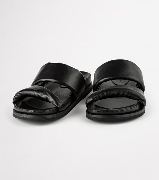 Black Tony Bianco Henry Black Nappa 3.5cm Sandals | ZAEAH54616