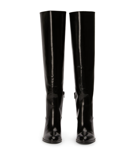 Black Tony Bianco Hot Black Hi Shine 10.5cm Heeled Boots | QZAWA56798