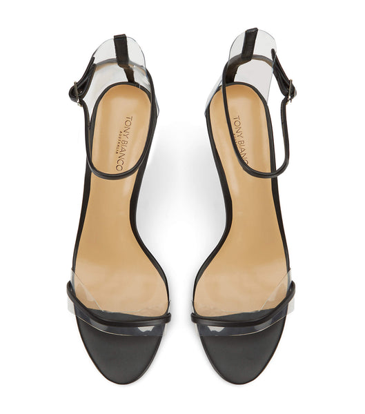 Black Tony Bianco Houston Black Capretto 8.5cm Low Heels | MZAFT97366