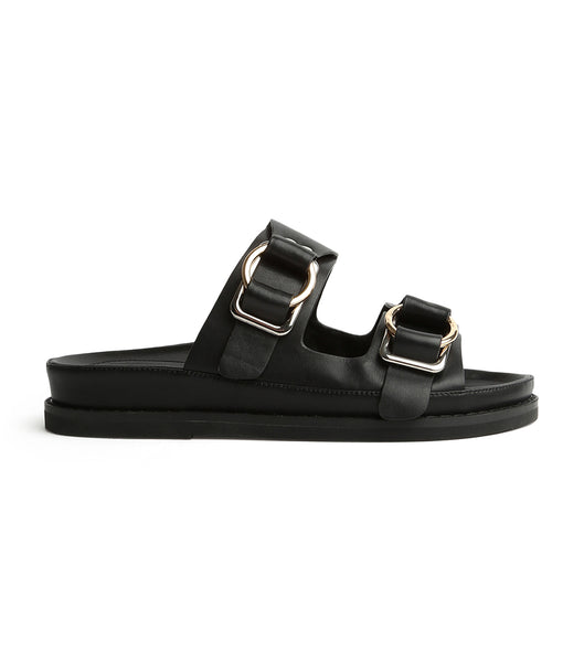 Black Tony Bianco Hunter Black Como 3.5cm Flat Sandals | GZAUC73599