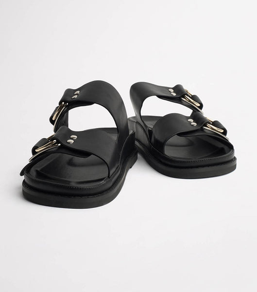 Black Tony Bianco Hunter Black Como 3.5cm Sandals | ZADYB35645