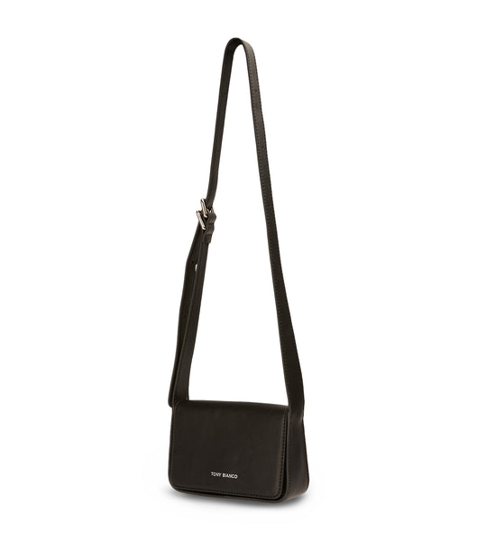 Black Tony Bianco Janey Black Leather Shoulder Bag Accessories | ZZAMJ55242